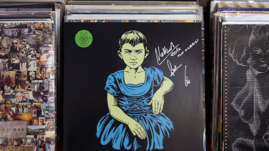 Album III by Moderat, the electronic music band, autographed for Abbas