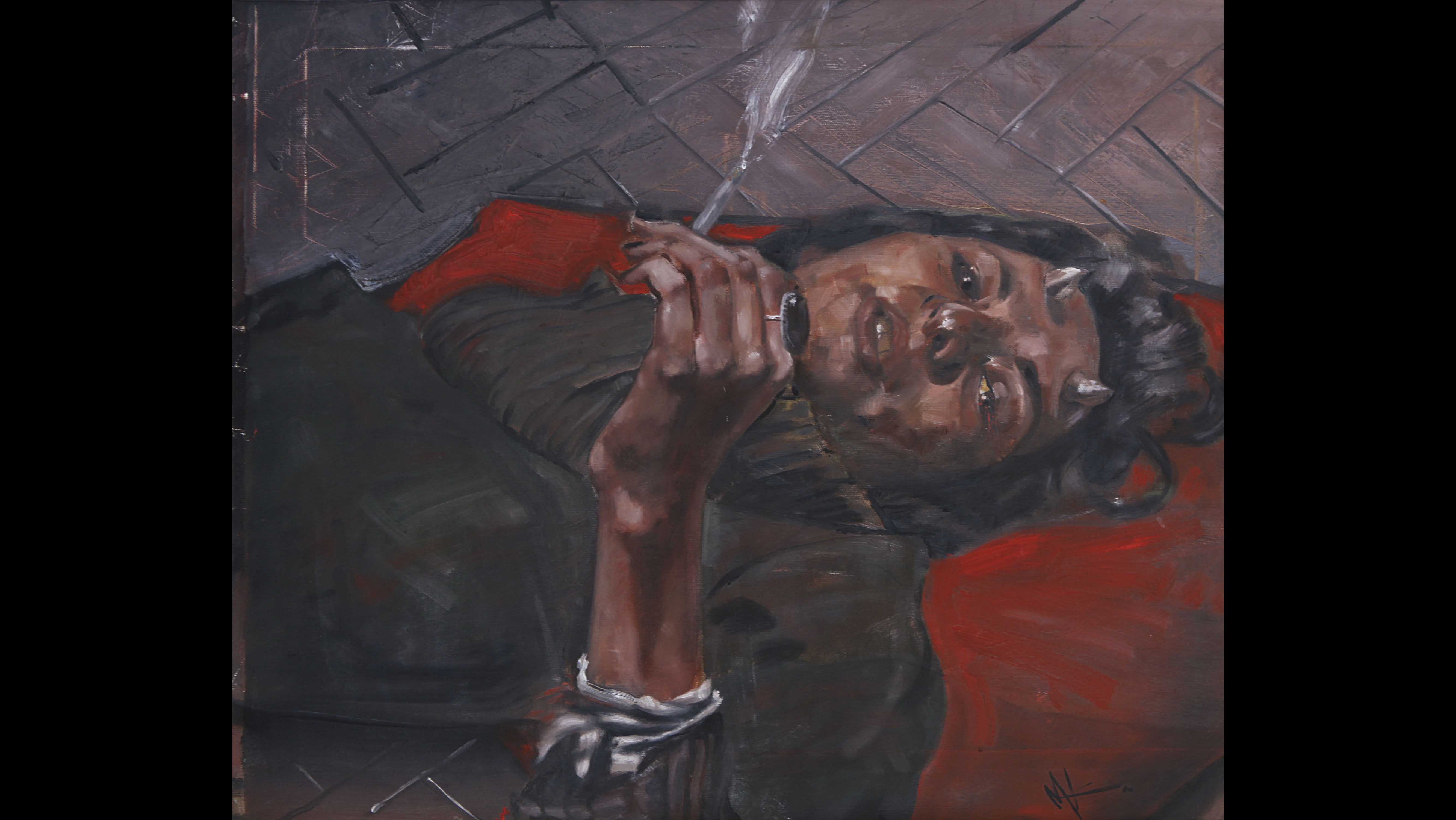 Mustafa Karasu, Deuce, 2010, oil on canvas, 49x59 cm.