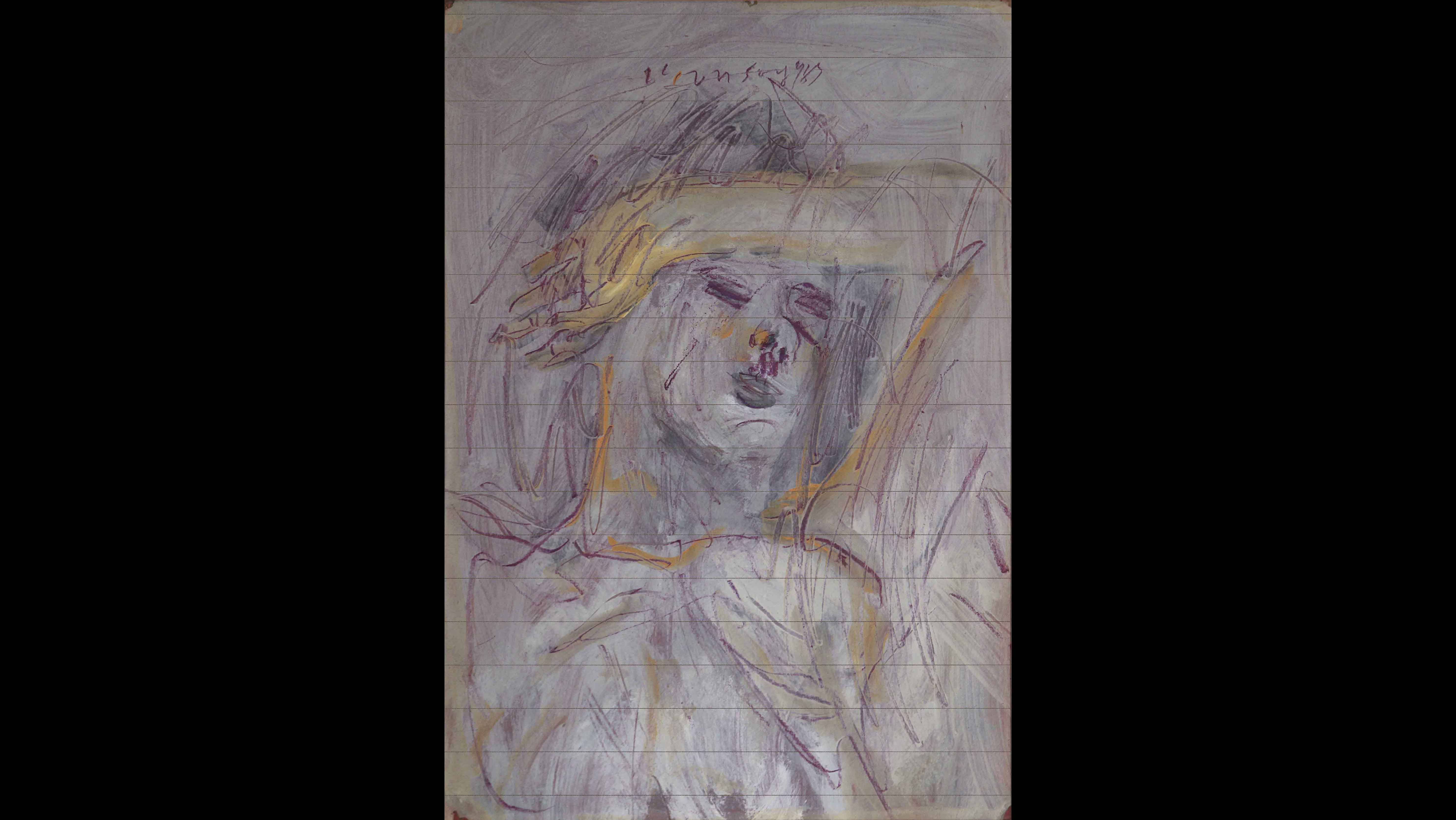 Kemal Önsoy, İsimsiz, 1983, kağıt üzerine karışık teknik, 68x48 cm.